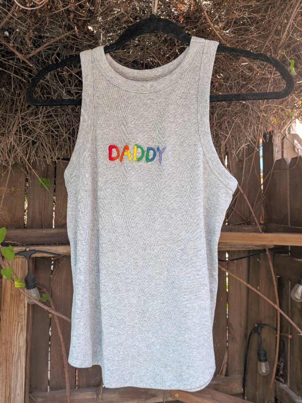 Custom Embroidered Daddy Tank Top Sz M